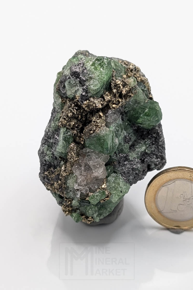 Tsavorite with pyrite